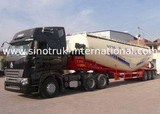 Carbon steel Semi Trailer Powder Material Tank Truck , 50 - 60 CBM trailer