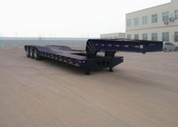 Vrachtwagen 3 Assen 60Tons 15m van de laag-bed Semi Aanhangwagen voor het dragen van bouwmachine