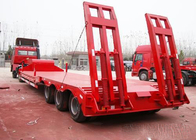 Lage Vrachtwagen 3 Assen 80 Ton 17m van de Bed Semi Aanhangwagen voor de Machine van de Ladingsbouw
