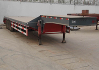 75 ton 17m Semi de Aanhangwagenvrachtwagen van Lowbed, Tri - As Semi Flatbed Aanhangwagens