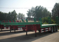 75 ton 17m Semi de Aanhangwagenvrachtwagen van Lowbed, Tri - As Semi Flatbed Aanhangwagens