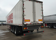 Semi Flatbed Aanhangwagens Gekoeld het Koolstofstaal van het Vervoervoertuig/Mn-Staalmateriaal