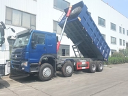 Blauwe de Stortplaatsvrachtwagen van SINOTRUK HOWO LHD 12wheels 8X4 400HP voor Mijnbouw Front Lifting 50Tons