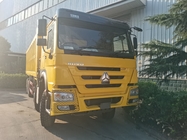 Sinotruk Howo Tipper Dump Truck 12 Wielen 400Hp 8 × 4 Gele Mijnbouw RHD