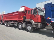 Sinotruk Hohan ((Nieuwe howo) Tipper Dump Truck N7 8 × 4 12 Wielen 380HP Lhd of Rhd met prefab U-container