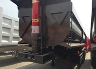 Zwarte van de de Vrachtwagen Flatbed Aanhangwagen van Kleuren Hydraulische 3 Assen Semi het Vervoerlading