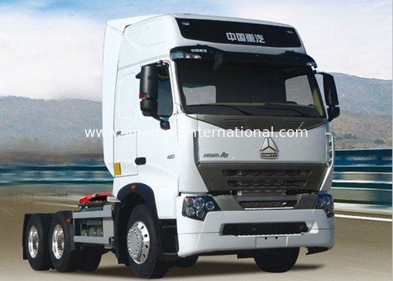 A7 stond de Tractorvrachtwagen LHD 6X4 Euro 2 371 HP met Macht Hydraulische Leiding bij