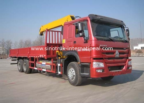 Hoge Prestaties het Ineenschuiven Boomvrachtwagen Opgezette Kraan 6X4 290HP 14.5m het Opheffen Hoogte