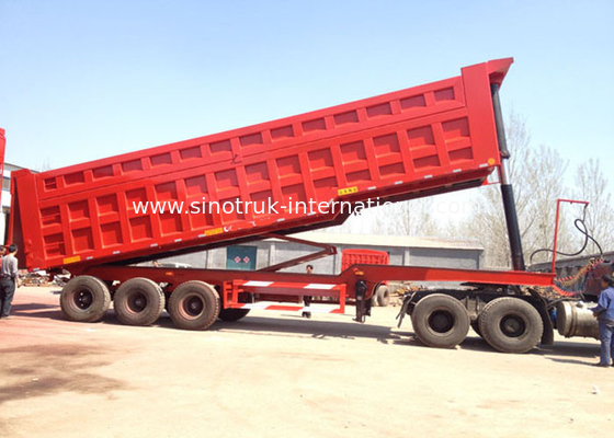 Mijnbouw/Bouw de Semi Vrachtwagen van de Aanhangwagenkipper