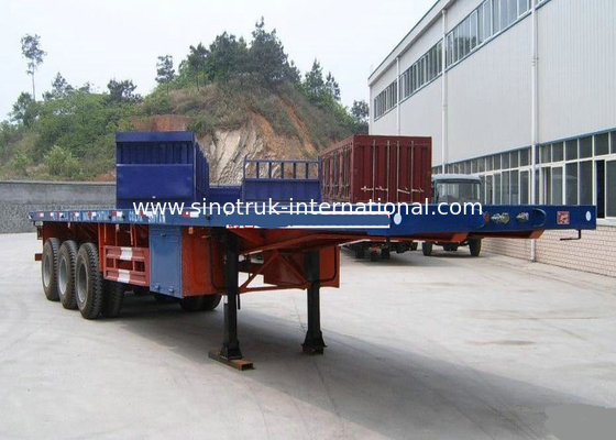 Container die Flatbed Semi Aanhangwagenvrachtwagen 3 Assen 30-60 Ton 13m dragen