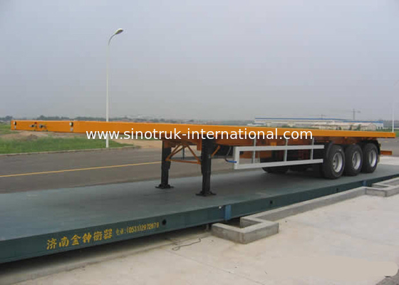Flat-bed Semi Aanhangwagenvrachtwagen 3 Assen 50Tons 13m voor Containerlading