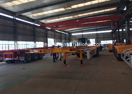 Het Polyurethaanverf van de mechanisch Materiaal Hydraulische Flatbed Aanhangwagen