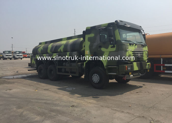 Vrachtwagen van de de Stookolietanker van LHD 6X6 de Militaire 16 - 25 CBM Euro 2 336 HP Hoge Capaciteit