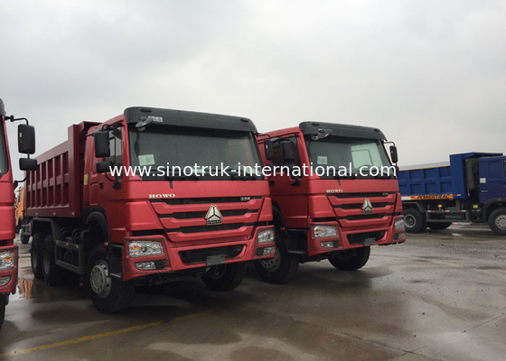 Witte/Rood/Groene de Stortplaatsvrachtwagen 336HP 6X4 RHD van Mijnbouwsinotruk Howo 30 Ton