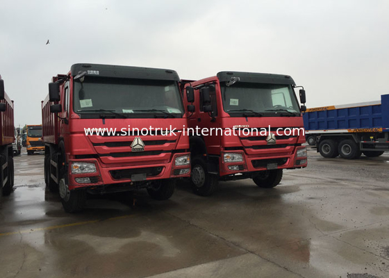 Witte/Rood/Groene de Stortplaatsvrachtwagen 336HP 6X4 RHD van Mijnbouwsinotruk Howo 30 Ton