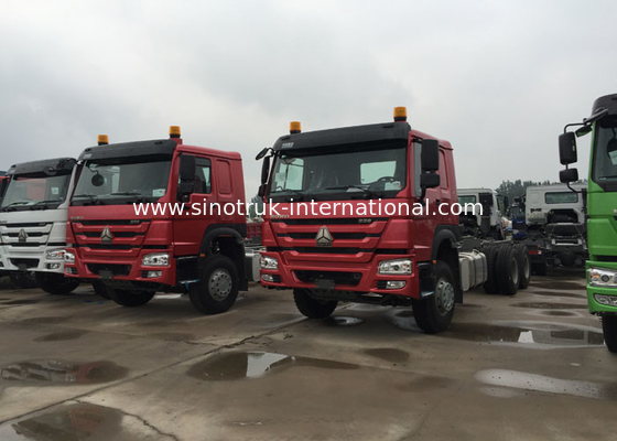 Witte/Rood/Groene de Stortplaatsvrachtwagen 336HP 6X4 RHD van Mijnbouwsinotruk Howo 30 Ton