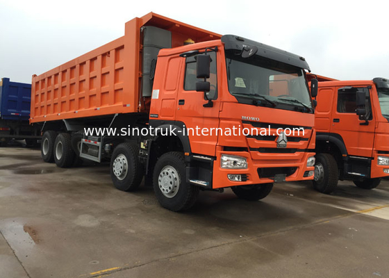 Lage de Stortplaatsvrachtwagen 371HP 8x4 RHD SINOTRUK HOWO van de Brandstofverbruik Efficiënte Kipper