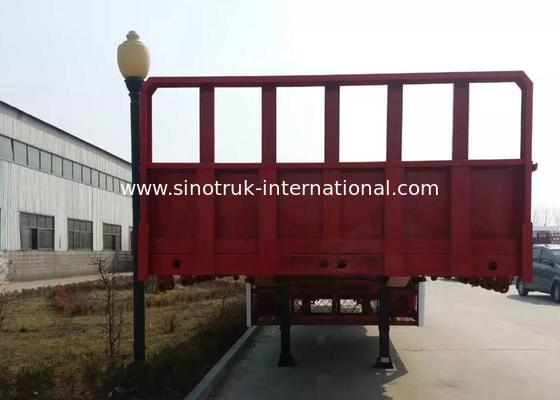 Flatbed Semi Aanhangwagenvrachtwagen 3 Assencontainer die Zware Materiaalaanhangwagen dragen