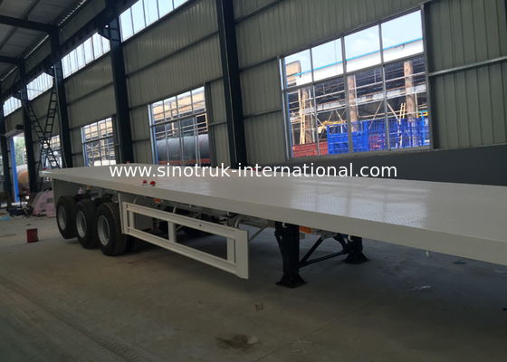 Flatbed Semi Aanhangwagenvrachtwagen 3 Assencontainer die Zware Materiaalaanhangwagen dragen
