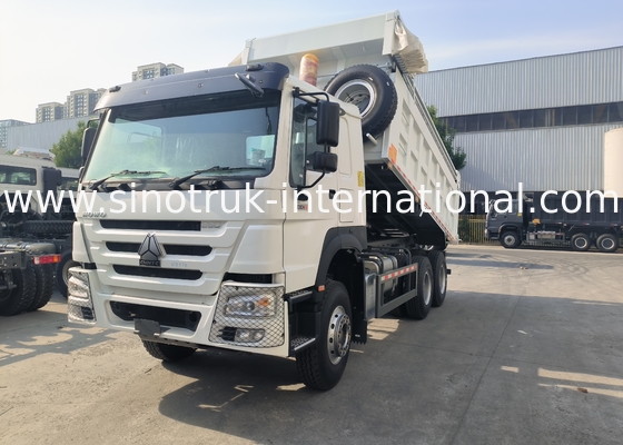 Sinotruk Howo Tipper Dump Truck 380hp 6 × 4 20CBM Wit Met Automatisch Tarpaulin