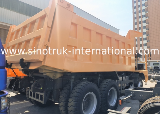 Sinotruk Howo Mining Tipper Dump Truck 90Tons 6 × 4 High Strength Steel Cargo Body
