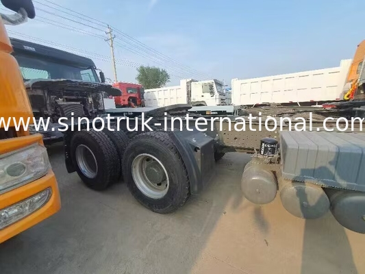 HOWO A7 Gebruikte trekkertruck LHD 6X4 Euro 2 371 pk met hydraulisch stuurwit