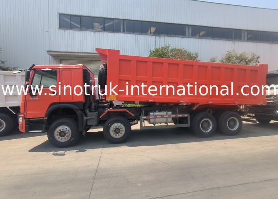 Sinotruk Howo Tipper Dump Truck 400HP 8 × 4 Rhd 12 Wielen Big Tray 7600mm