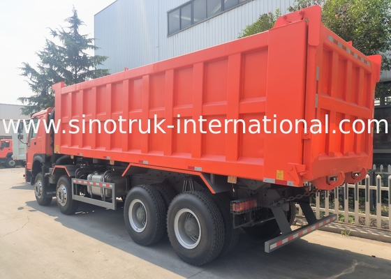 Sinotruk Howo Tipper Dump Truck 400HP 8 × 4 Rhd 12 Wielen Big Tray 7600mm