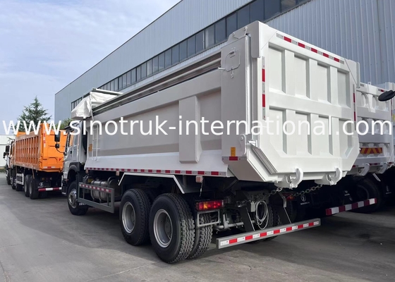 Sinotruk Howo Dump Truck 400 pk 6 × 4 U-vormige bak met automatische traan