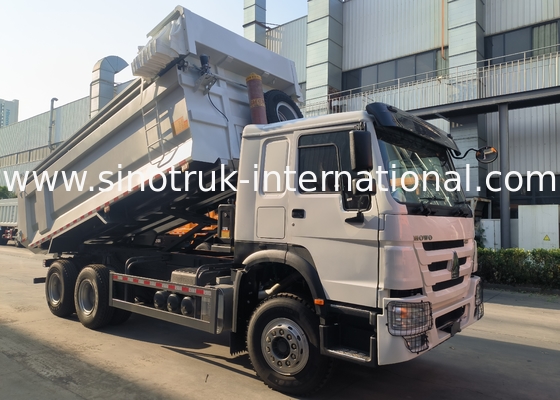 Sinotruk Howo Dump Truck 400 pk 6 × 4 U-vormige bak met automatische traan