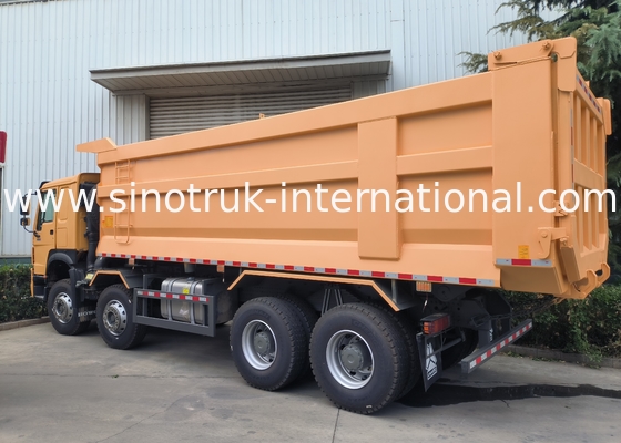 Sinotruk Howo Tipper Dump Truck 8 × 4 Lhd 12 Wielen U-vorm Tipper Body Euro 2