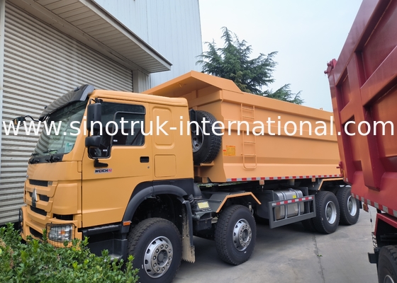 Sinotruk Howo Tipper Dump Truck 8 × 4 Lhd 12 Wielen U-vorm Tipper Body Euro 2