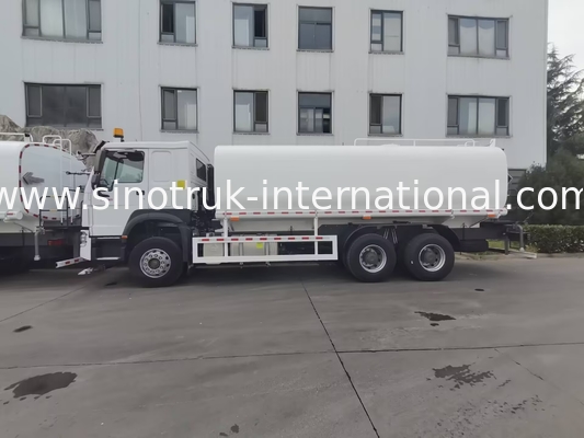 Sinotruk HOWO Witte RHD 6x4 water tank truck ZZ1257V4347B1 met hoge druk spoelfunctie