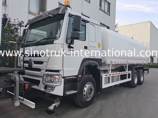 Sinotruk HOWO Witte RHD 6x4 water tank truck ZZ1257V4347B1 met hoge druk spoelfunctie