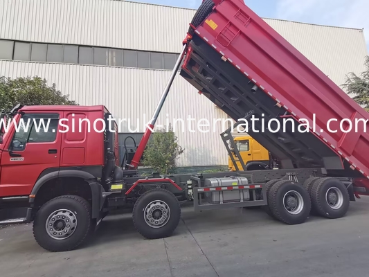 HOWO 12 wielen Sinotruk 8X4 dumptruck 400 pk voor mijnbouw LHD U type container