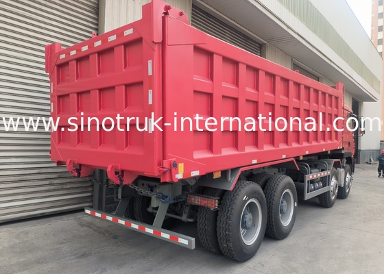 Sinotruk Howo Tipper Dump Truck Tx 400HP Euro 2 8 × 4 Lhd 12 Wielen Rood