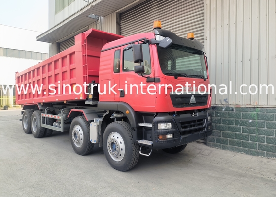Sinotruk Howo Tipper Dump Truck Tx 400HP Euro 2 8 × 4 Lhd 12 Wielen Rood