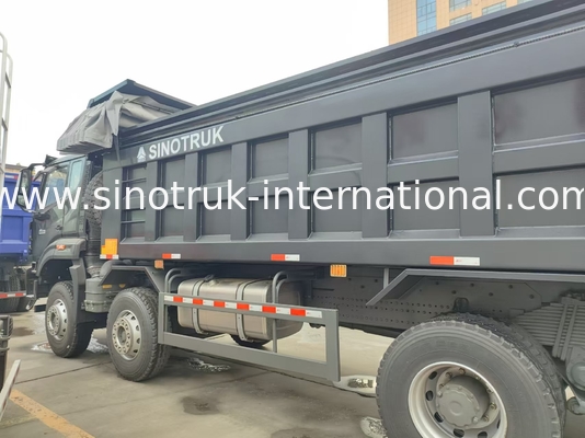 HOWO NX 380HP RHD Black Tipper Dump Truck Met Tarpaulin Flap