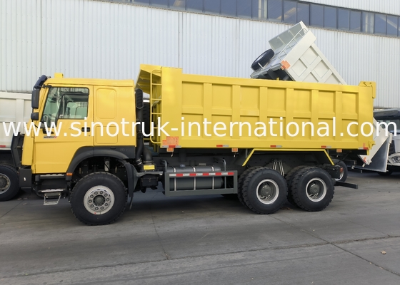 Sinotruk Howo Tipper Dump Truck 6 × 4 Lhd 10 Wielen 20CBM Cargo Box Mijnbanden