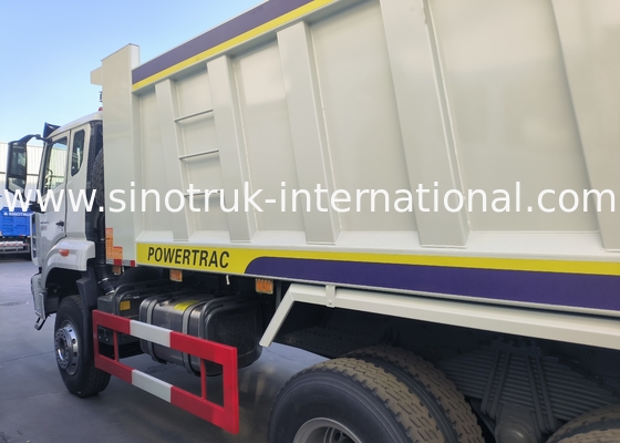 Sinotruk Howo / Hohan 6×4 Tipper Dump Truck 10 Wielen Rechthoekig Cargo Body 20CBM Witte Kleur