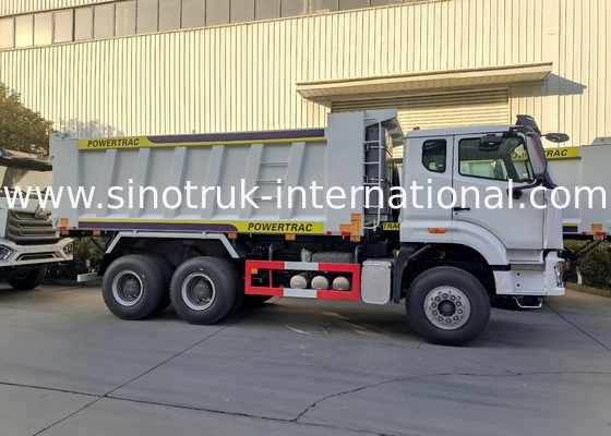 Sinotruk Howo / Hohan 6×4 Tipper Dump Truck 10 Wielen Rechthoekig Cargo Body 20CBM Witte Kleur