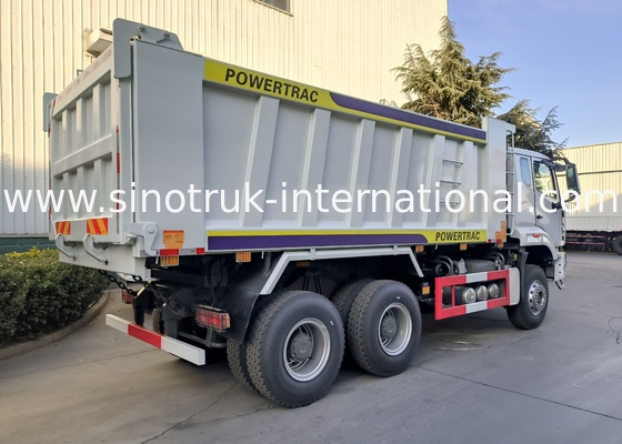 Sinotruk Howo / Hohan 6×4 Tipper Dump Truck 10 Wielen Rechthoekig Cargo Body 20CBM Witte Kleur