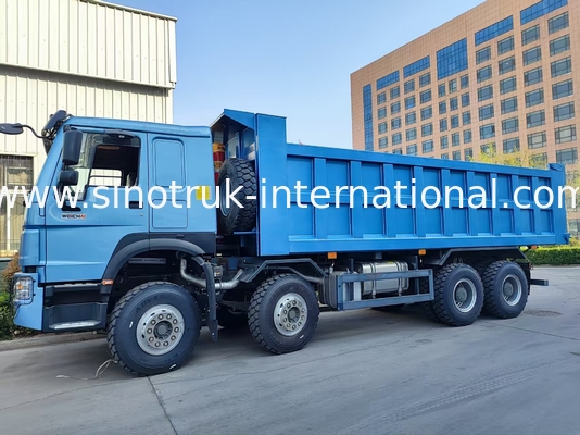 Boeiende blauwe HOWO 8×4 380HP 26.91CBM dumptruck waar de kracht de precisie in elke lading ontmoet!