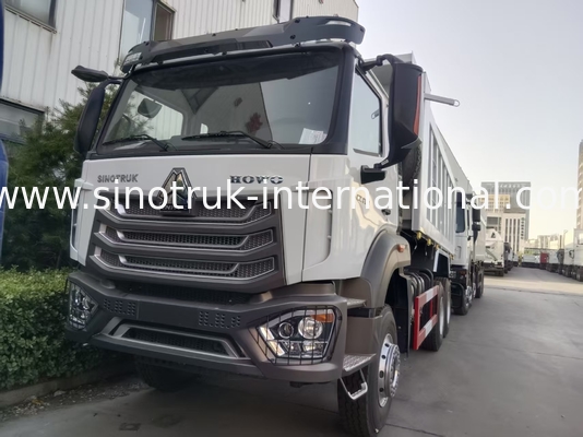 2 Passagiers Sinotruk Hohan Tipper Dump Truck Weichai Motor 6 × 4 LHD 380HP Met handgeschakeld type