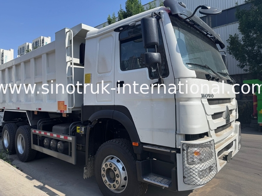 SINOTRUK Motor 371PK 6 × 4  LHD HOWO Kipperwagen  Wit 19-20CBM  Middenheffend