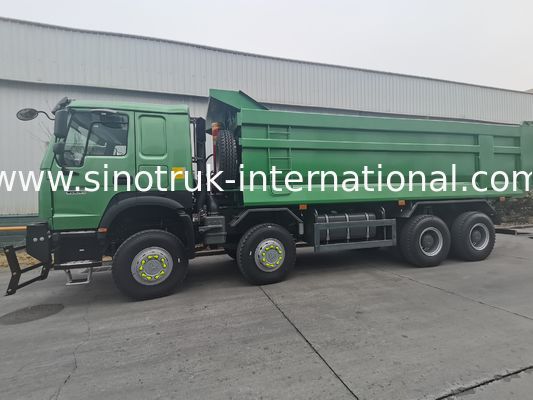 SINOTRUK HOWO 400HP 8X4 Tipper Dump Truck Constructie Oude Front Face Ghost Face cabine Militaire Bumper U Type Container