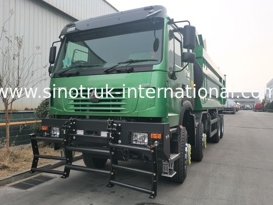 SINOTRUK HOWO 400HP 8X4 Tipper Dump Truck Constructie Oude Front Face Ghost Face cabine Militaire Bumper U Type Container