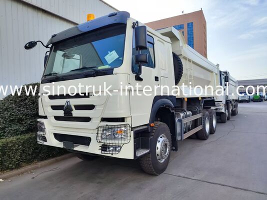 Duurzame HOWO 6×4 371HP 20CBM witte dumper met hoge sterkte stalen carrosserie voor zwaar werk