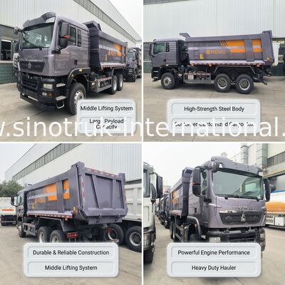SINOTRUK Zware vrachtwagen TX-dumptruck met 380 pk motor, 30-40 ton laadvermogen en middelgrote hefvorm
