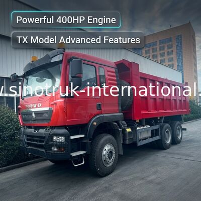 SINOTRUK HOWO TX Model 400HP LHD Kipper Dump Truck 6X4 met waarschuwingslichten